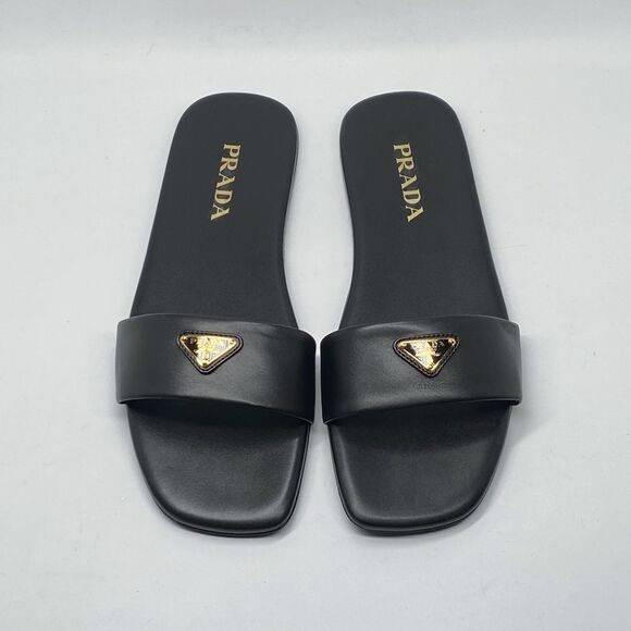Prada Triangle Logo Slide Sandal size 39 - Picture 3 of 12